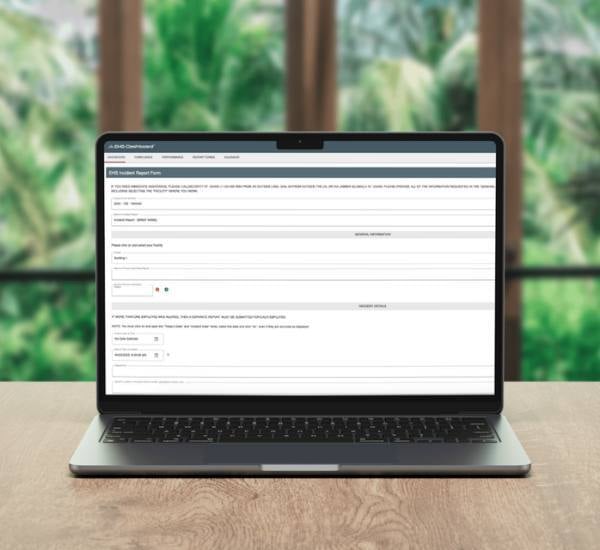 CAPA management shown on a laptop screen